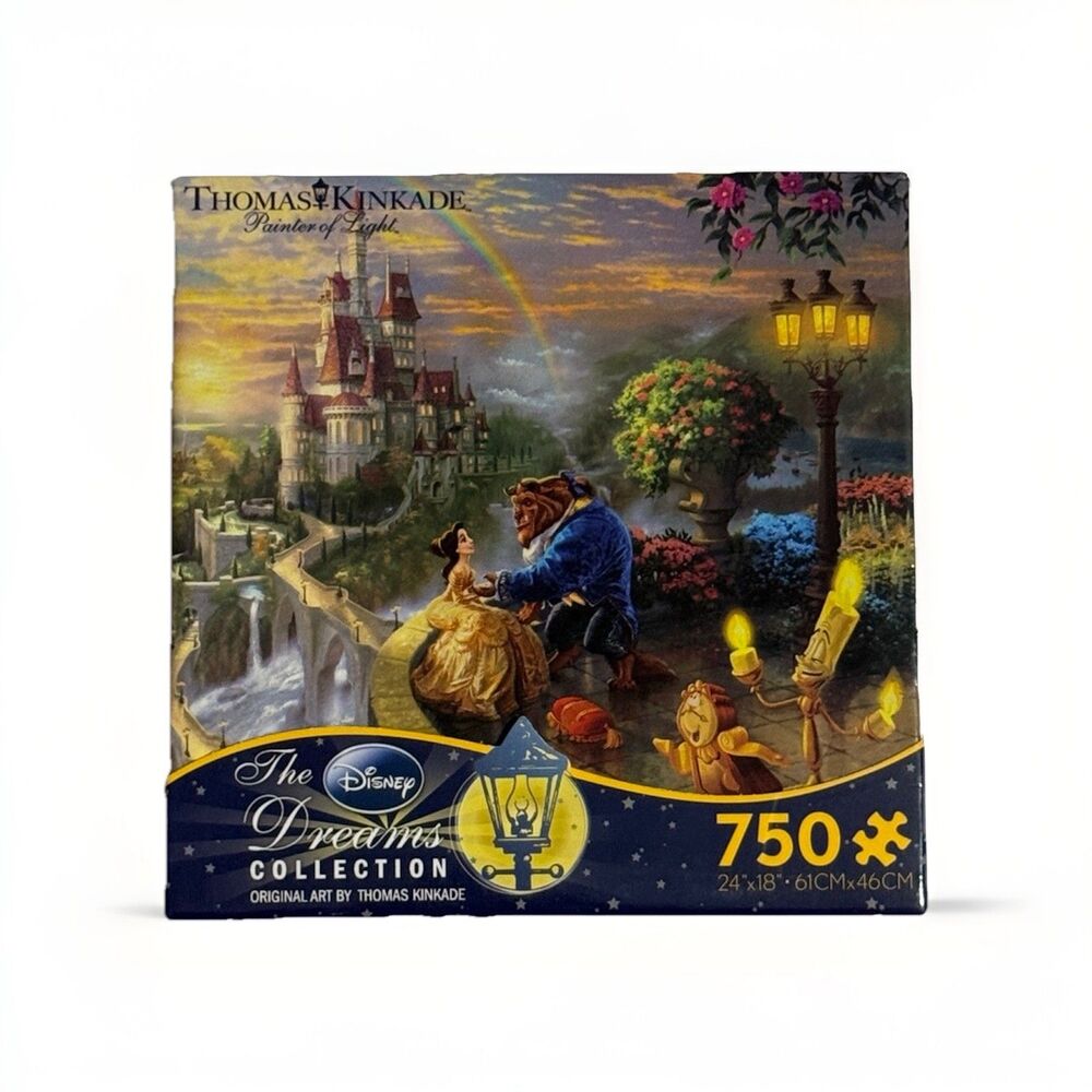Disney Dream Thomas Kinkade Beauty Beast Falling in Love 750 piece Jigsaw Puzzle